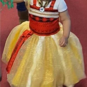 Charming Red and Gold Kids Moana Costume